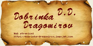 Dobrinka Dragomirov vizit kartica
